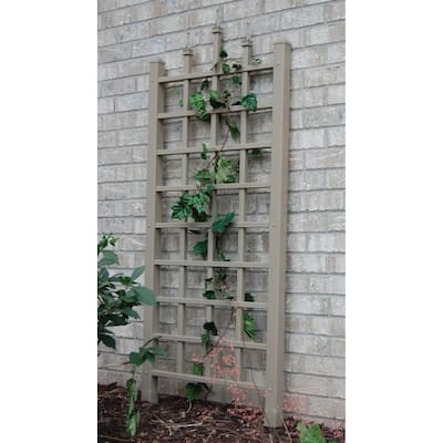 DuraTrel Camelot 28" x 64" Mocha Vinyl Wall Trellis