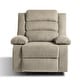 preview thumbnail 70 of 101, Overstuffed Cotton Corduroy Manual Pushback Recliner with Wide Armrest