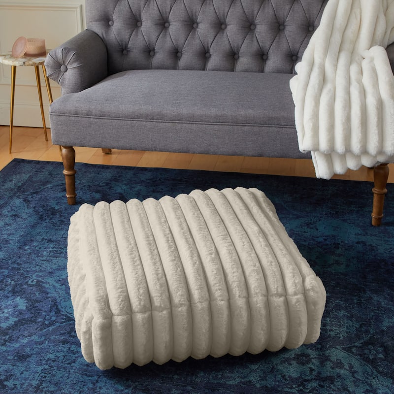 Sorra Home Indoor Corded Floor Pouf Single