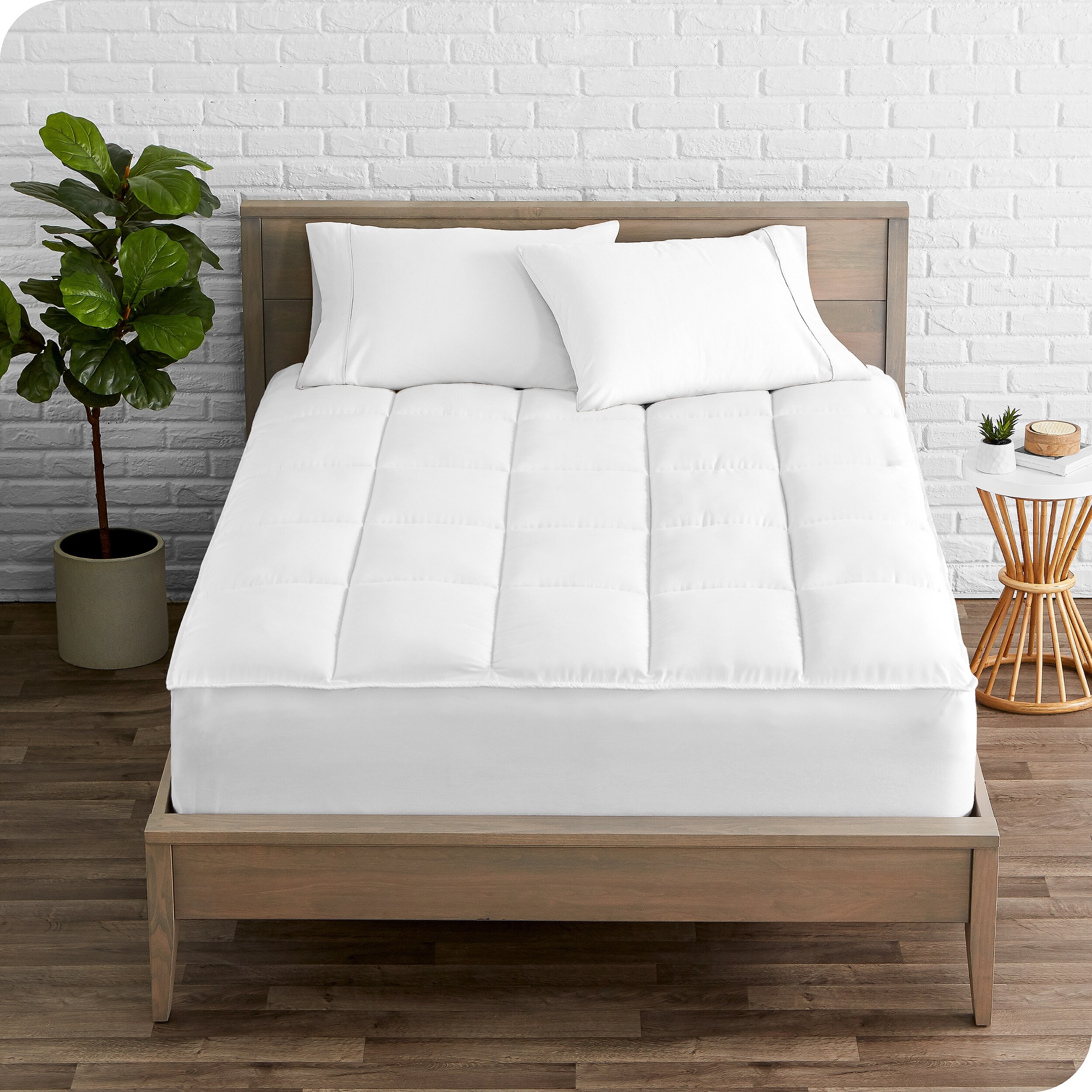 1.5 Inch Cooling Down Alternative Po Bare Home Pillow-Top Premium Mattress Pad 