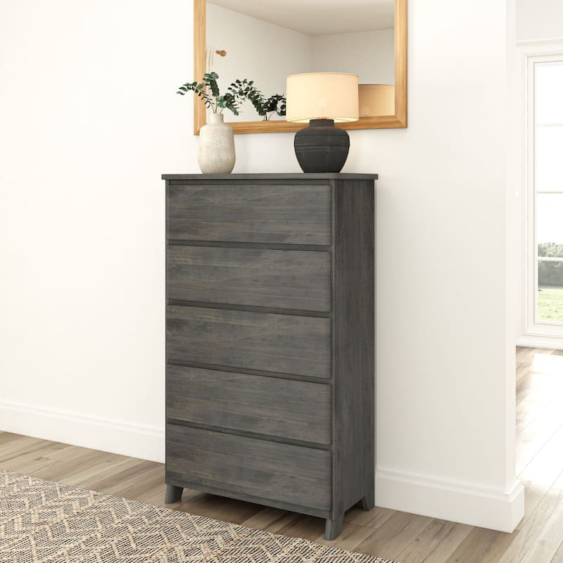 Plank and Beam Farmhouse 5-Drawer Dresser - Driftwood