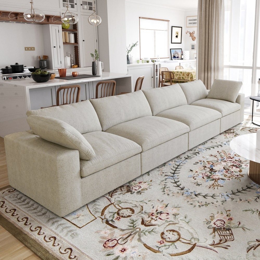 4-Seater Modular Sectional Couches for Living Room, Modern Modular Convertible Sofa Couch