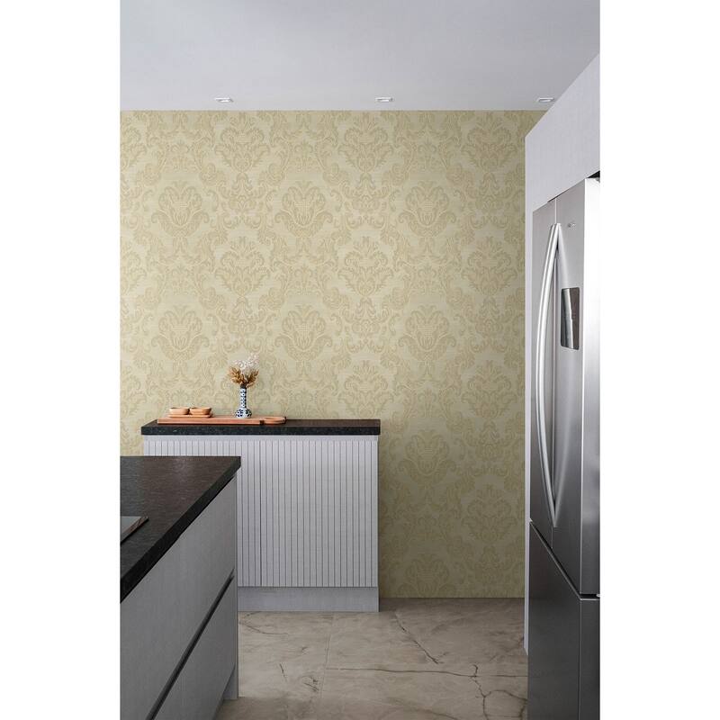 Seabrook Designs Woodcroft Damask Unpasted Wallpaper