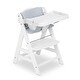 preview thumbnail 1 of 6, hauck AlphaPlus Grow Along White Wooden High Chair, Tray Table, & Grey Cushion - 16.5
