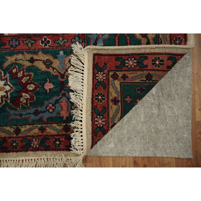 Hand Knotted Oriental 100% Wool Carpet Traditional Floral Beige & Ivories Agra Area Rug - 12' 0'' X 9' 0''