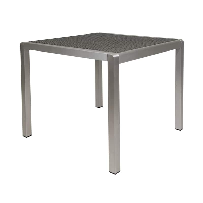 Cape Coral Outdoor Modern 4 Seater Aluminum Dining Set with Wicker Table Top by Christopher Knight Home