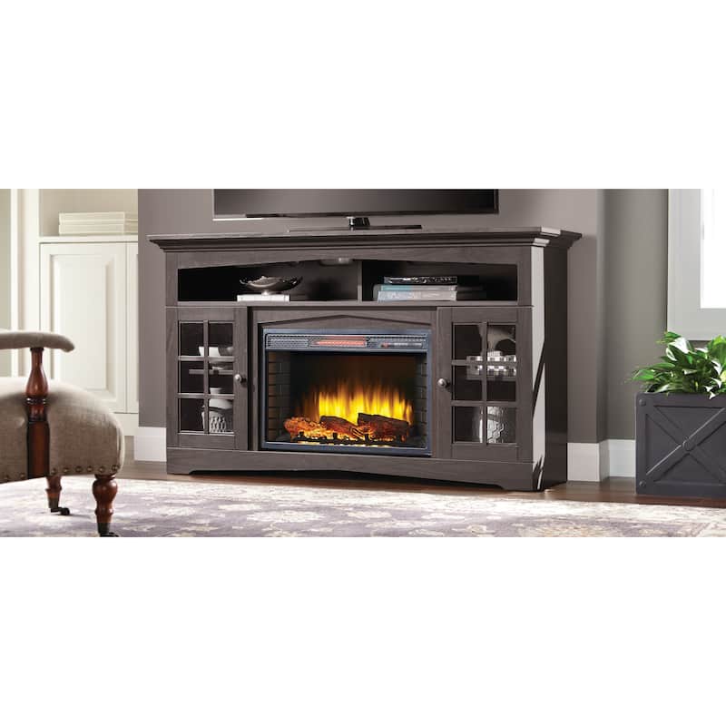 Muskoka Huntley 59-in TV Stand Electric Fireplace Espresso with Remote - 59"