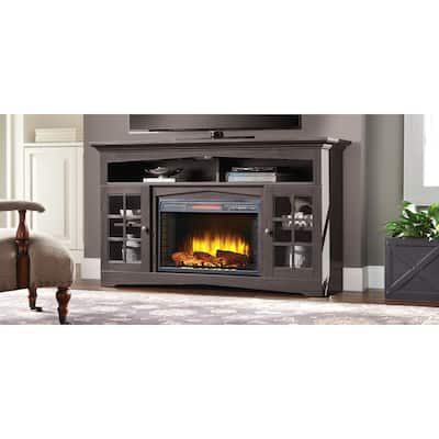 Muskoka Huntley 59-in TV Stand Electric Fireplace Espresso with Remote - 59"
