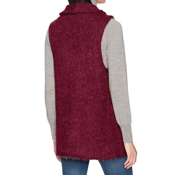 burgundy sweater vest womens