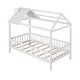 preview thumbnail 7 of 11, Twin Size Wood House Bed with Playhouse Design, Fence, and Customizable Rails