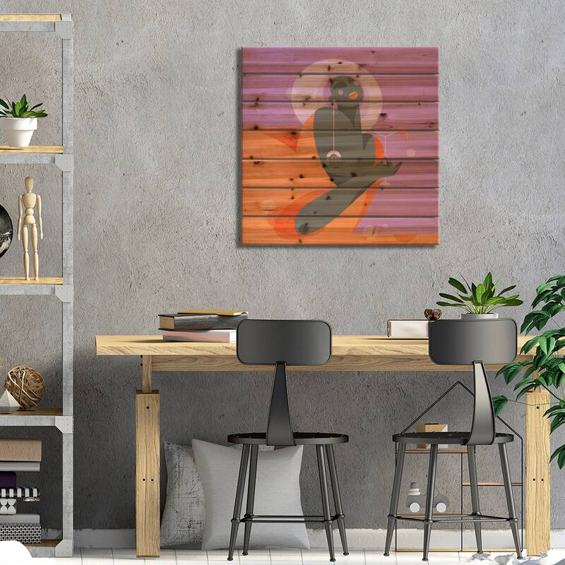 Libations Print On Wood by Olga Masevich - Multi-Color