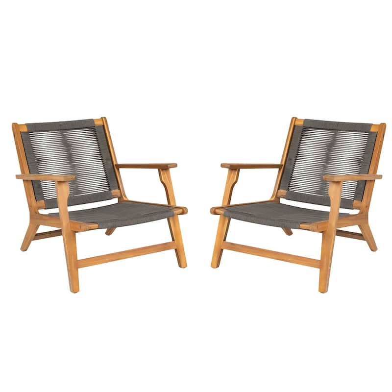 Christopher Knight Home- Blake Outdoor Acacia Patio Club Chair Set of 2