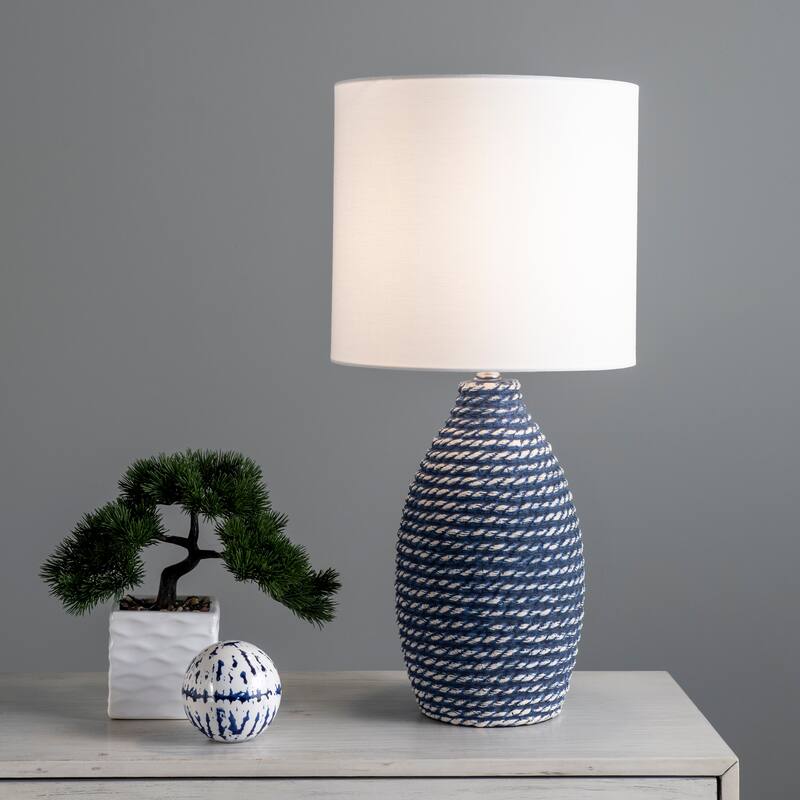 Nuloom Delta 27" Ceramic Table Lamp - 13"W x 13"D x 27"H - 13"W x 13"D x 27"H - Blue