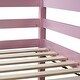 preview thumbnail 5 of 16, Twin High Rubber Wood Loft Bed with Safety Guardrail,Built-in desk,Ladder