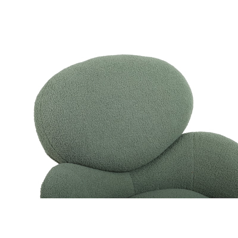 Modern Sherpa Chairs Accent Armchairs for Living Dining Room, Upholstered Chairs with Black Metal Legs, Comfy and Soft Chairs