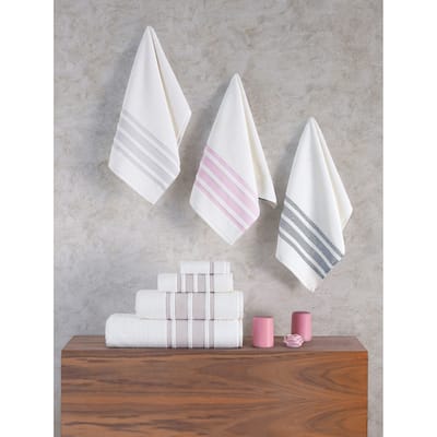 Brooks Brothers Contrast Border 3 pcs Towel Set