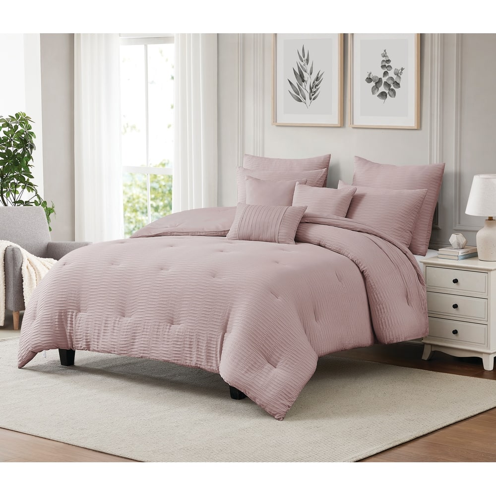 Bryce Pinch Pleat 8-Piece Comforter Set