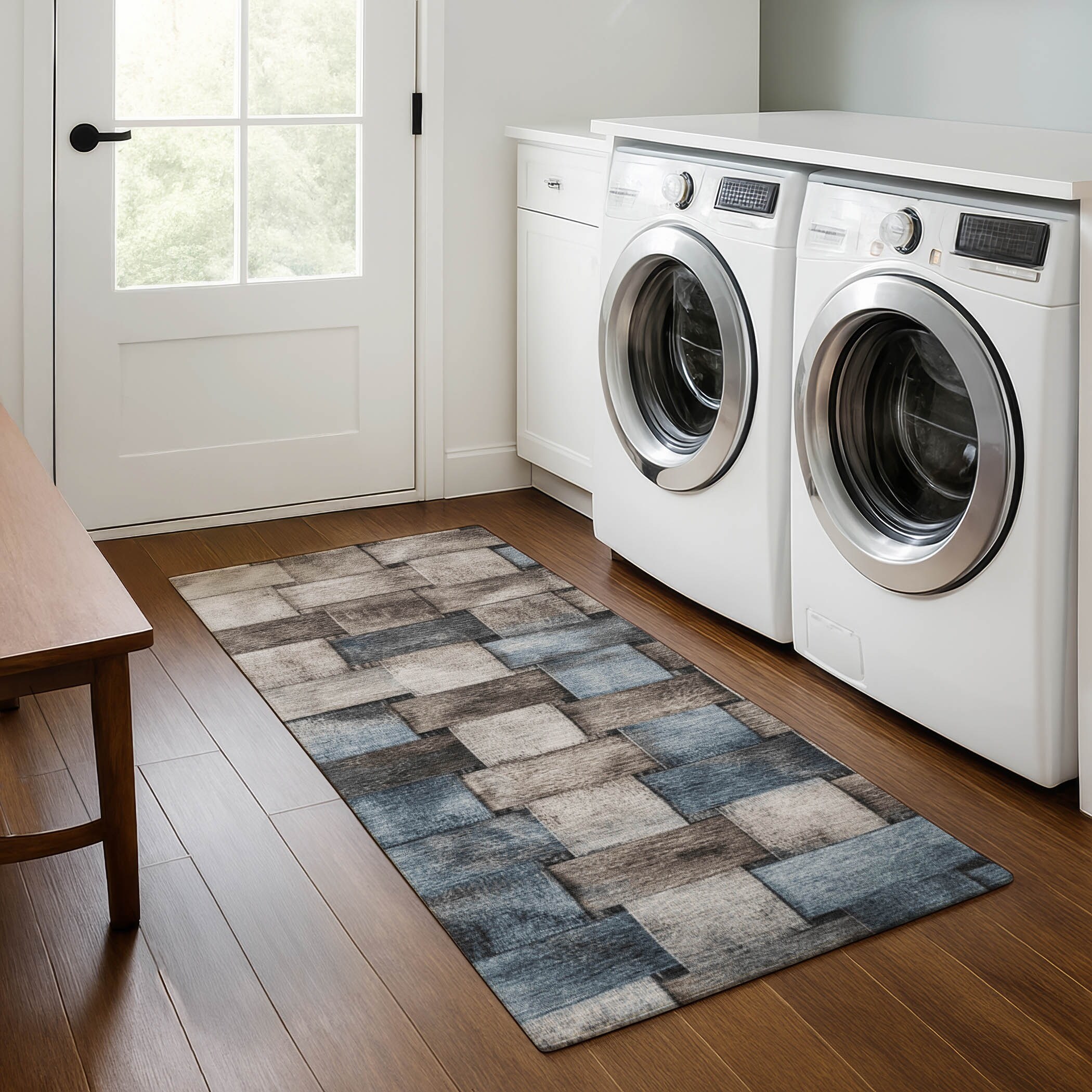 Premium Washable Super Soft Basketweave Mayfield Rug