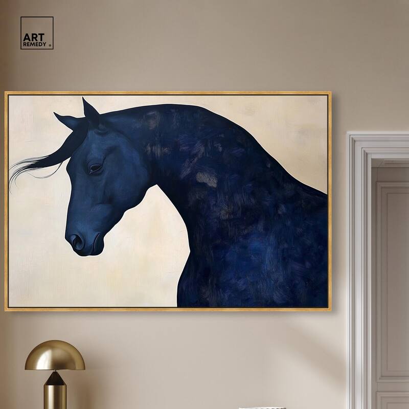 Blue Horse I Canvas by Art Remedy