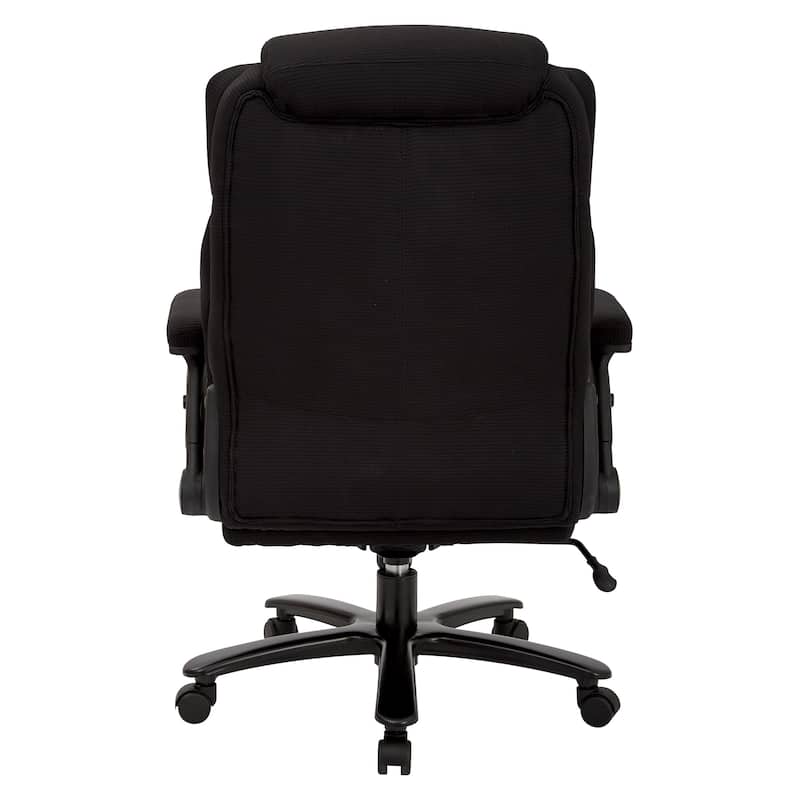 Big and Tall Deluxe High-Back Executive Office Chair in Black Fabric