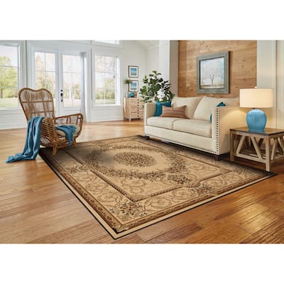 Aubusson Collection Classic Medallion Area Rug