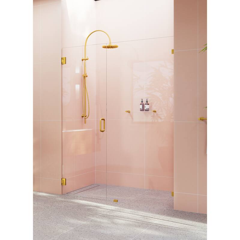 Glass Warehouse 78" x 61.75" Frameless Shower Door - Wall Hinge