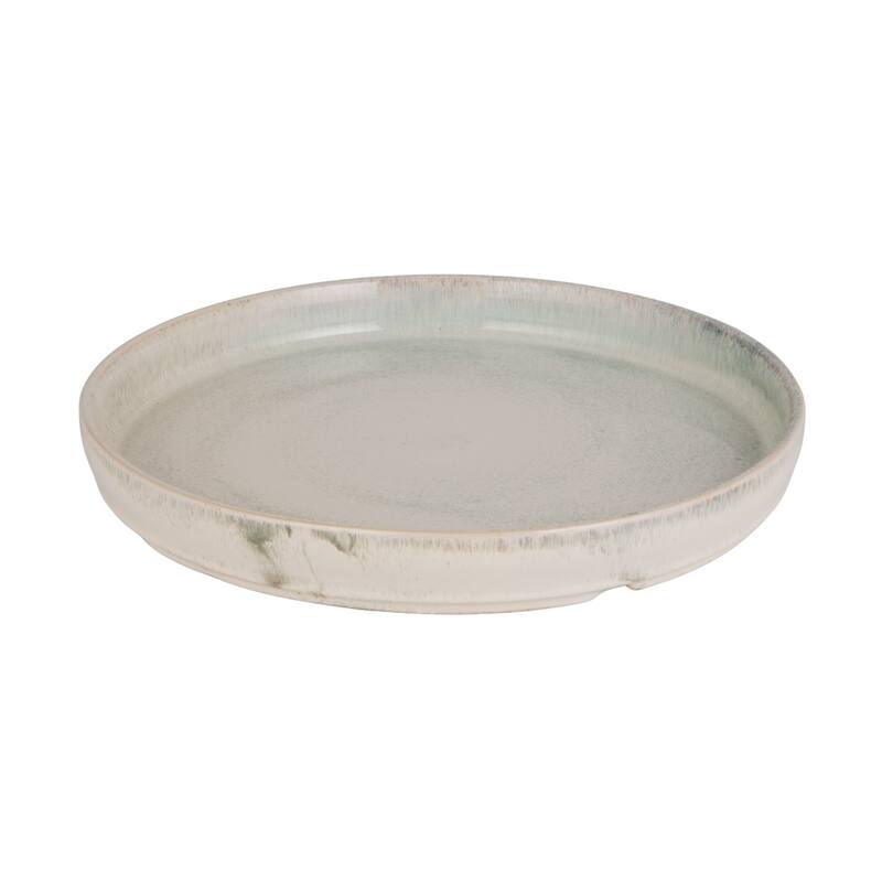 Stoneware Tray - 15" Diameter - White