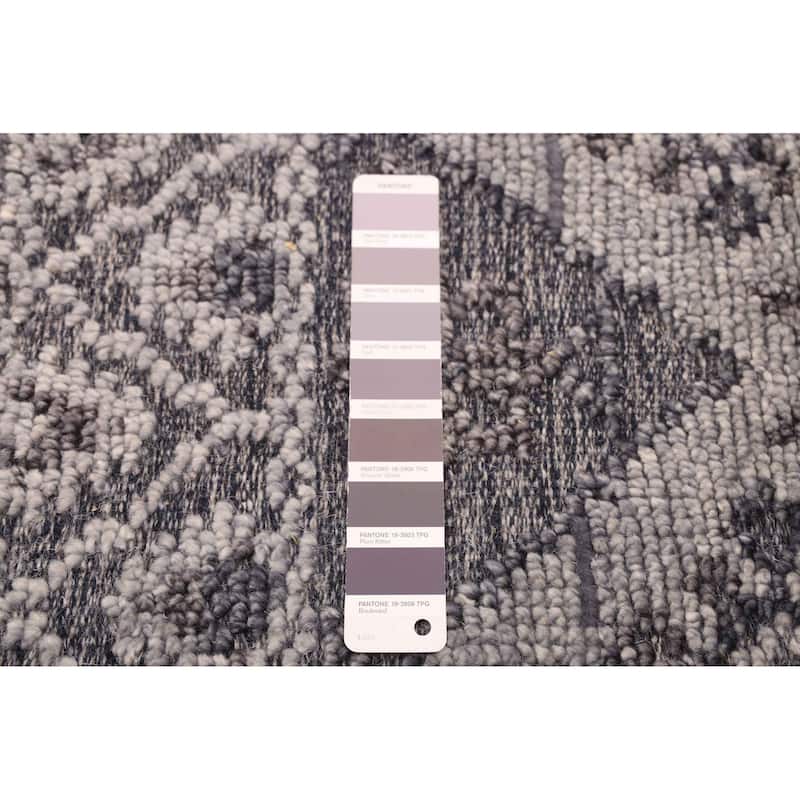 ECARPETGALLERY Hand-knotted Tangier Dark Grey Wool Rug - 5'4 x 7'7