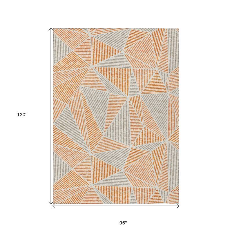 HomeRoots Geometric Transitional Rectangle Outdoor Rug
