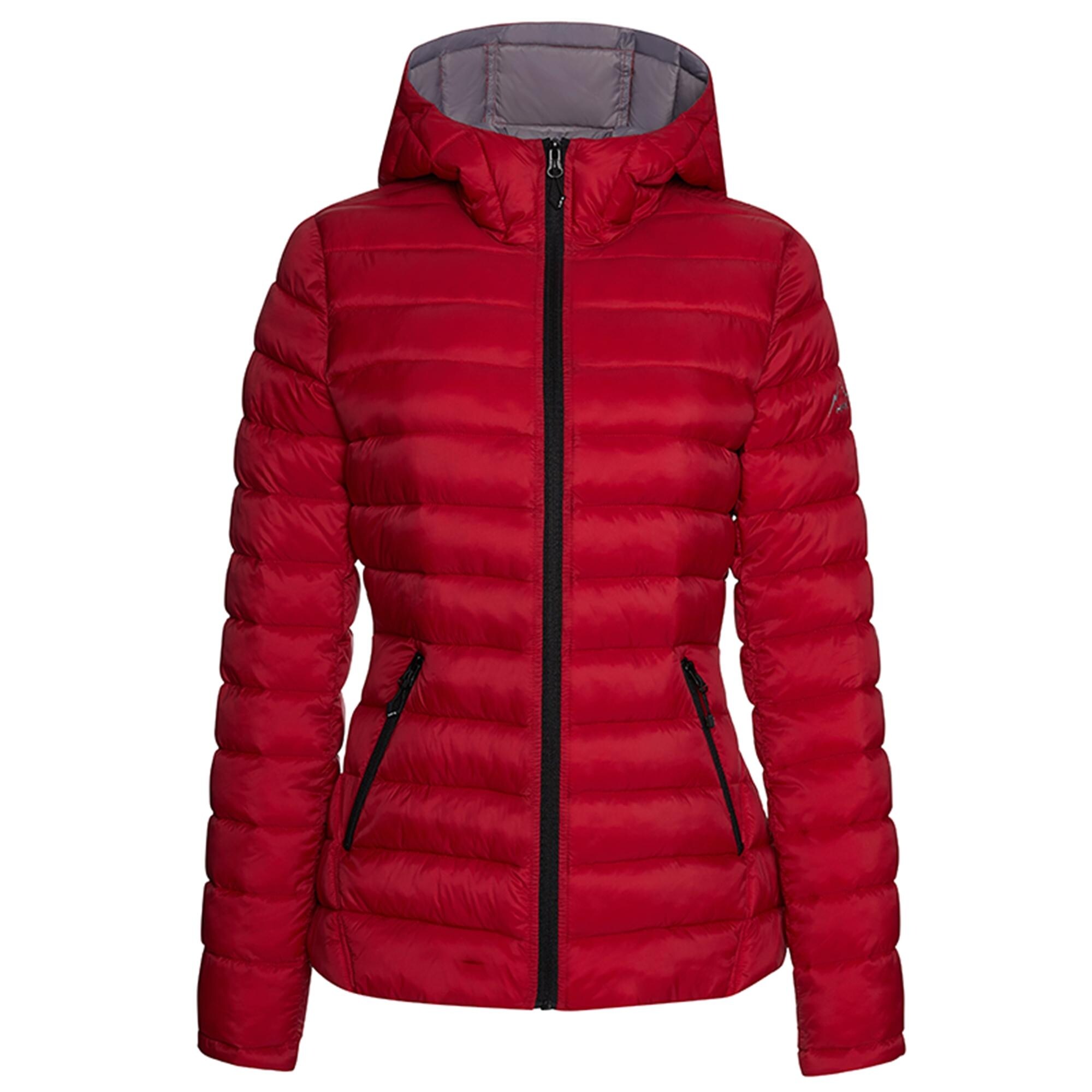 Ladies red hooded jacket Clearance