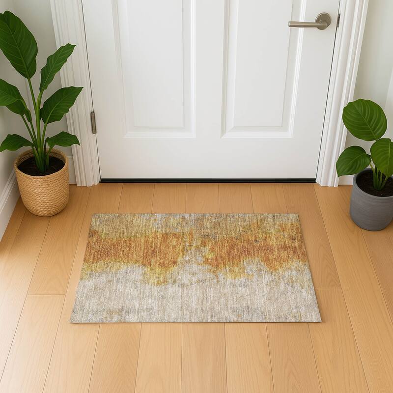 Premium Washable Super Soft Abstract Ombre Mayfield Rug - Copper - 1'8" x 2'6"