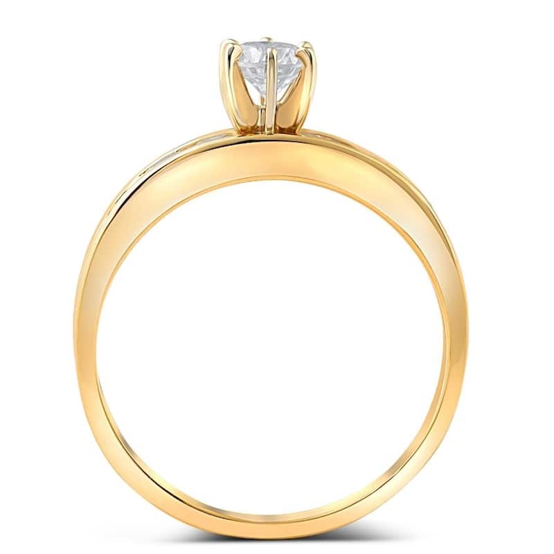 3/4ct Diamond Engagement Ring Yellow Gold