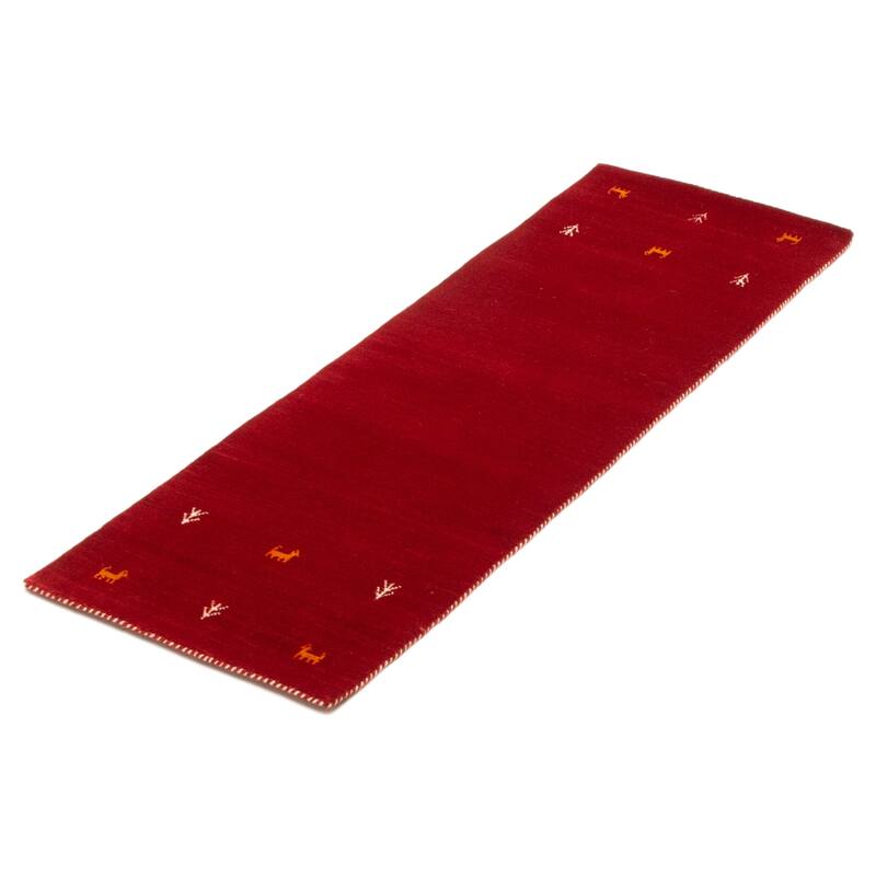 Kashkuli Gabbeh Red Rug 1'11" x 5'10" - 1'11 x 5'10