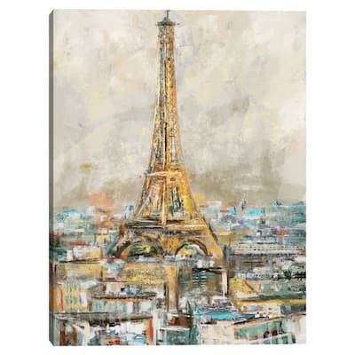 When in Paris by Studio Arts Canvas Art Print - Multi-Color