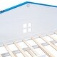 preview thumbnail 27 of 34, Charming House-shaped Design Wooden Daybed with Fence, Trundle and Smart Sensor Lights, Twin size