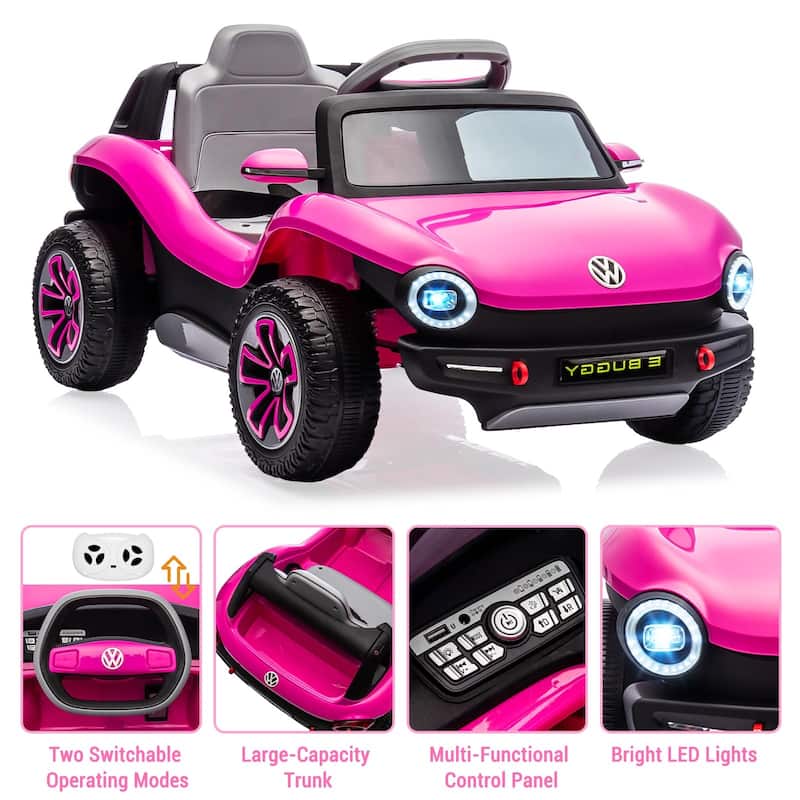 Ride On Car, Licensed Volkswagen Beetle Electric Toy Car for Kids,Toddler Electric Vehicle with Parental Remote
