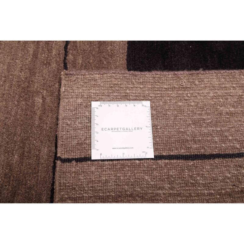 ECARPETGALLERY Hand-knotted Opulence Taupe Wool Rug - 8'0 x 9'6