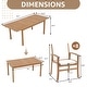 preview thumbnail 5 of 14, 9-Piece Extendable Patio Dining Set with Acacia Wood Table & 6 Breathable Mesh Chairs, Outdoor Furniture Set