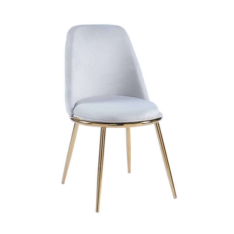 Porthos Home Dani Dining Chairs Set of 2, Velvet Upholstery, Gold Legs