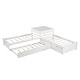 preview thumbnail 6 of 22, Twin Size L-Shaped Corner Platform Beds with Trundle and Drawers Linked with Built-in Desk