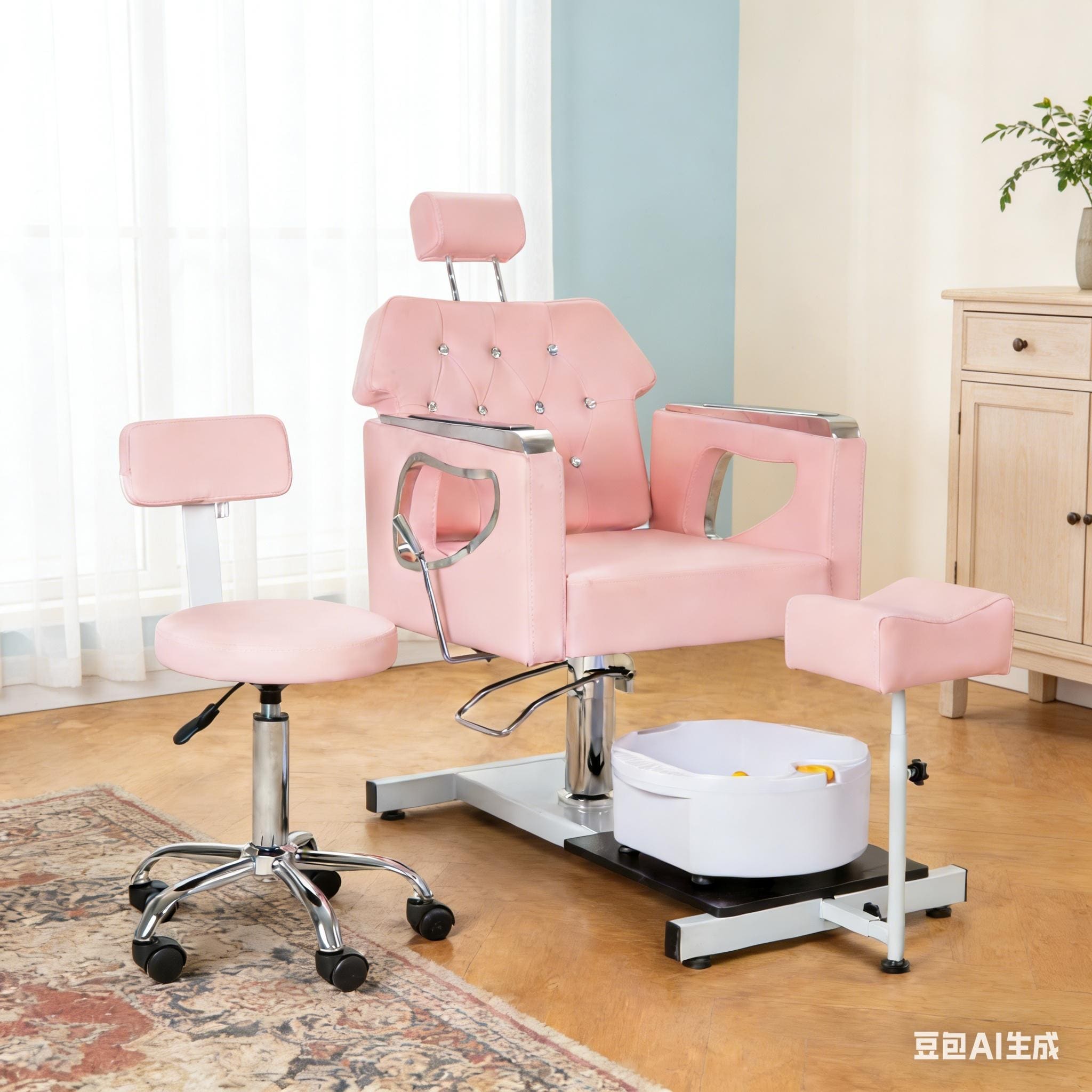 360 Degree Swivel Adjustable Hydraulic Lift Reclining Pedicure Chair