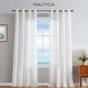 preview thumbnail 4 of 43, Nautica Cordelia Crushed Sheer Grommet Window Curtain Wide Panel Pair 104 x 96 - White