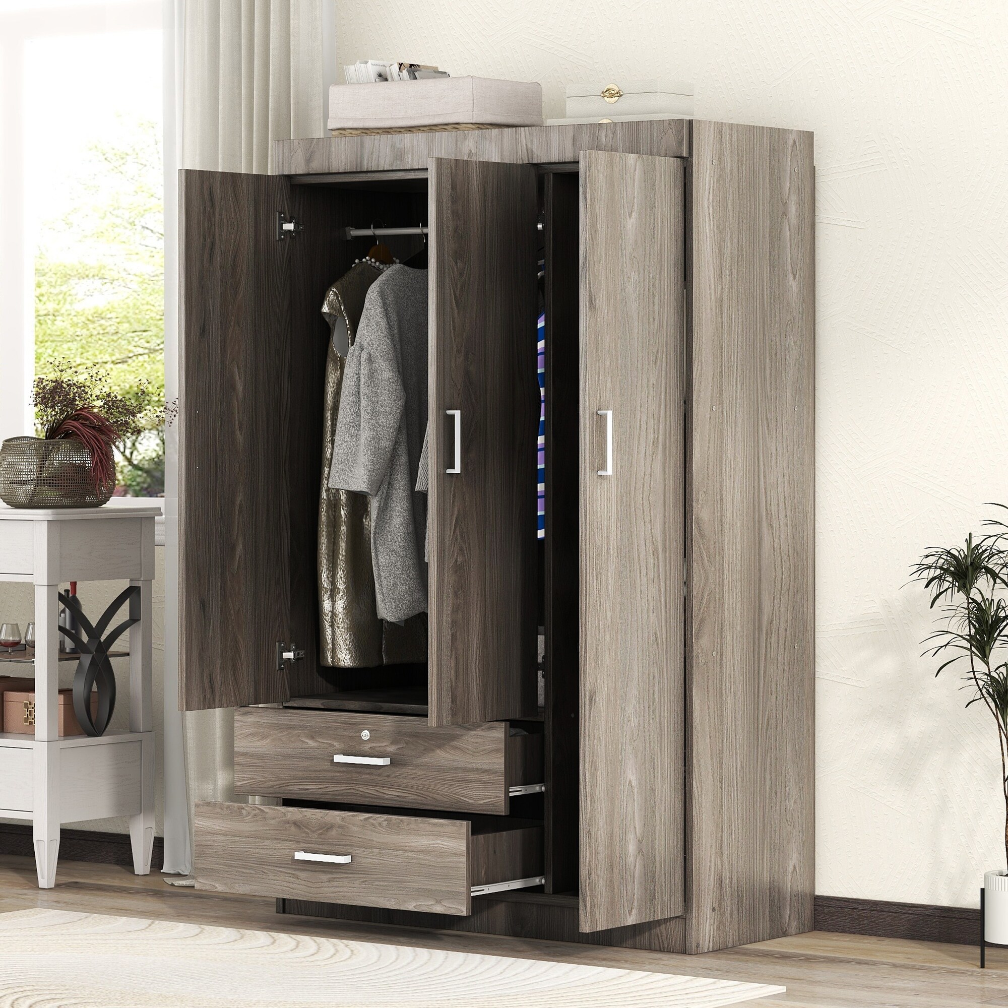 Freestanding wardrobe rail discount