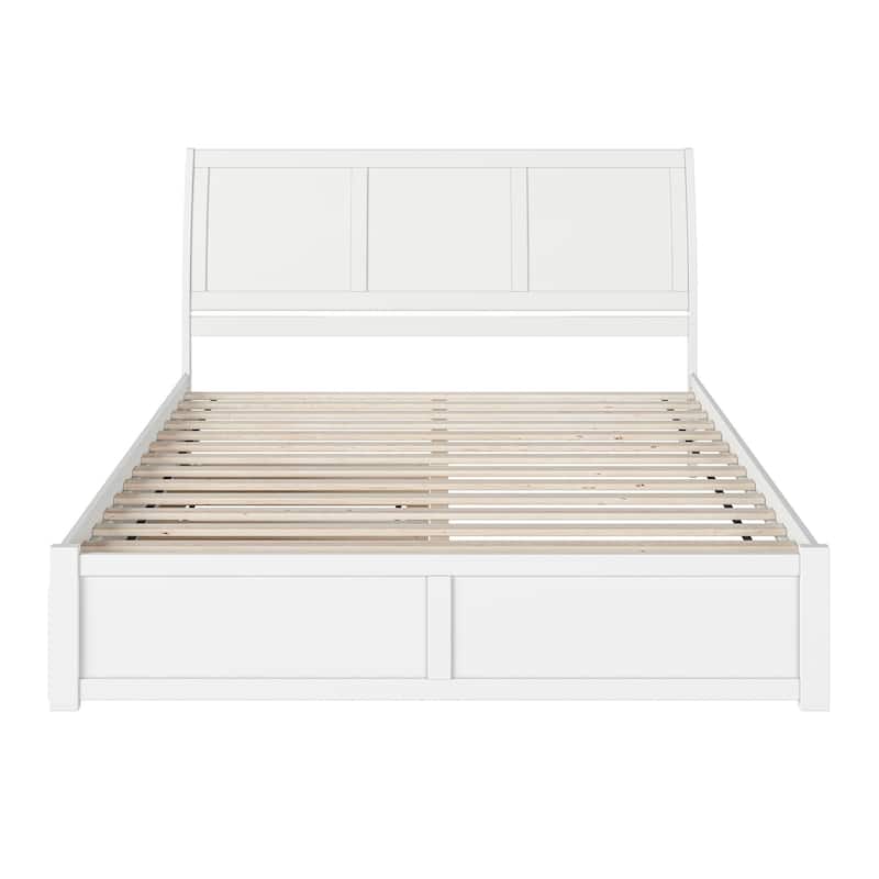 Portland Platform Bed with Footboard and Twin XL Trundle