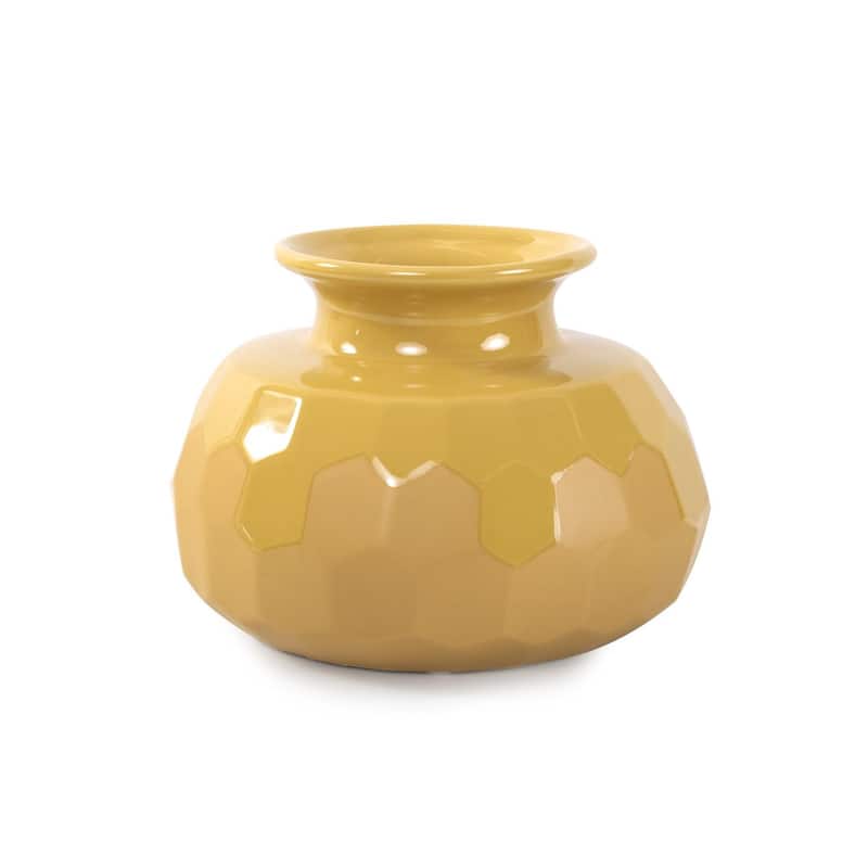 Golden Bee Ceramic Vase