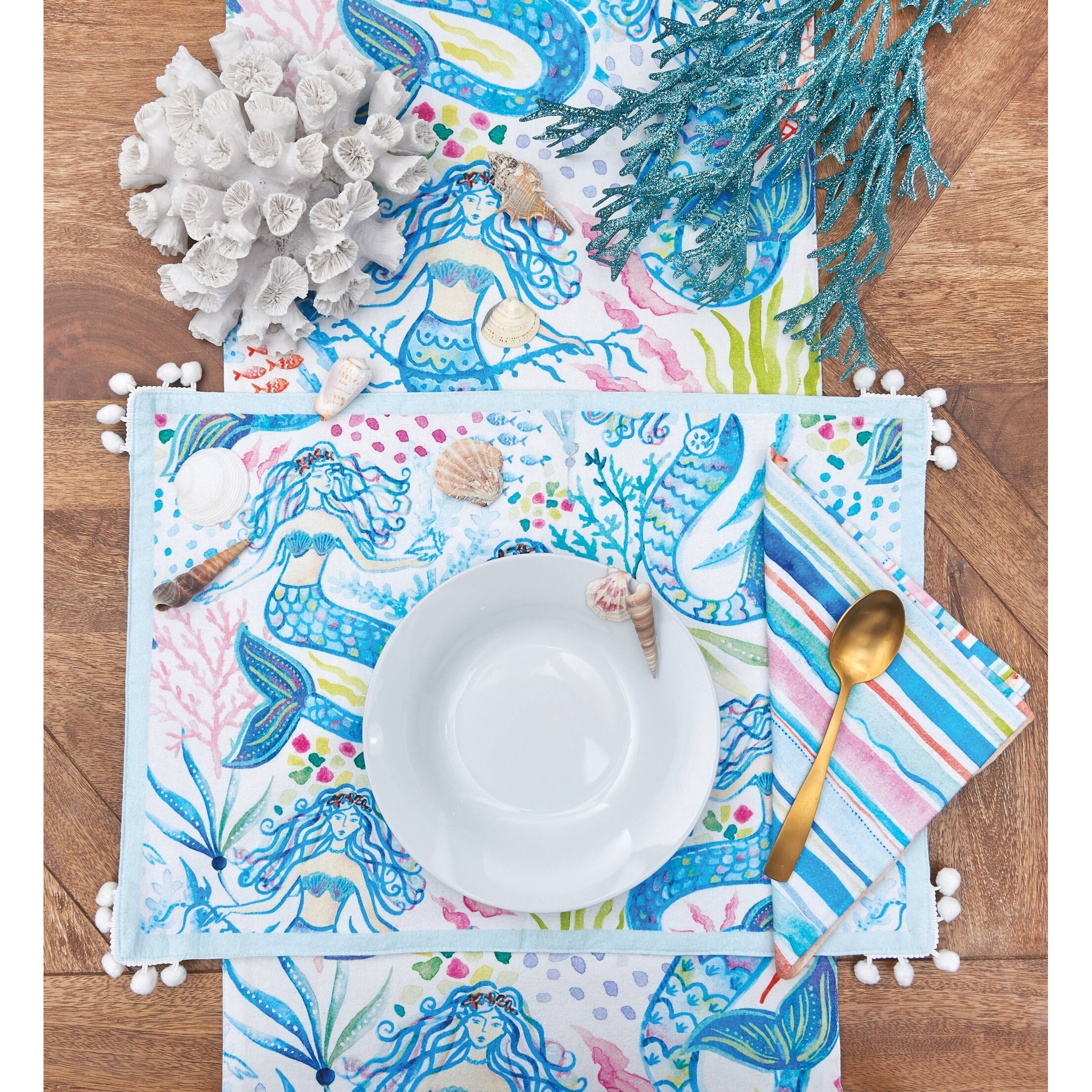 Mermaid Garden Hardboard Placemat Set of 6 Bed Bath & Beyond 37235360