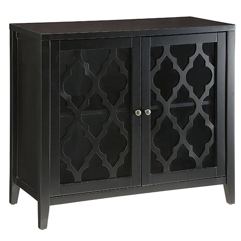 Black Console Table with Shelf Inside