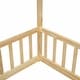 preview thumbnail 14 of 56, Double Twin House-Style Floor Bed with Fence and Guardrails, No Door