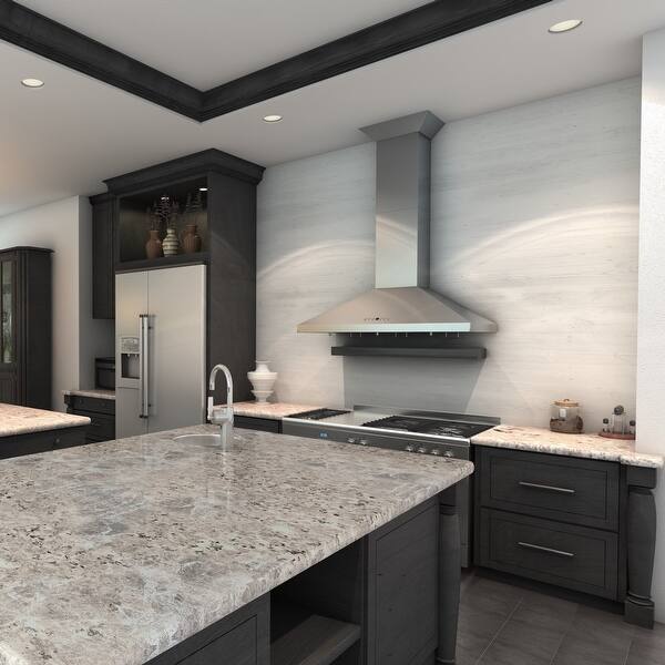 Zline Convertible Vent Wall Mount Range Hood In Stainless Steel Overstock 13867899