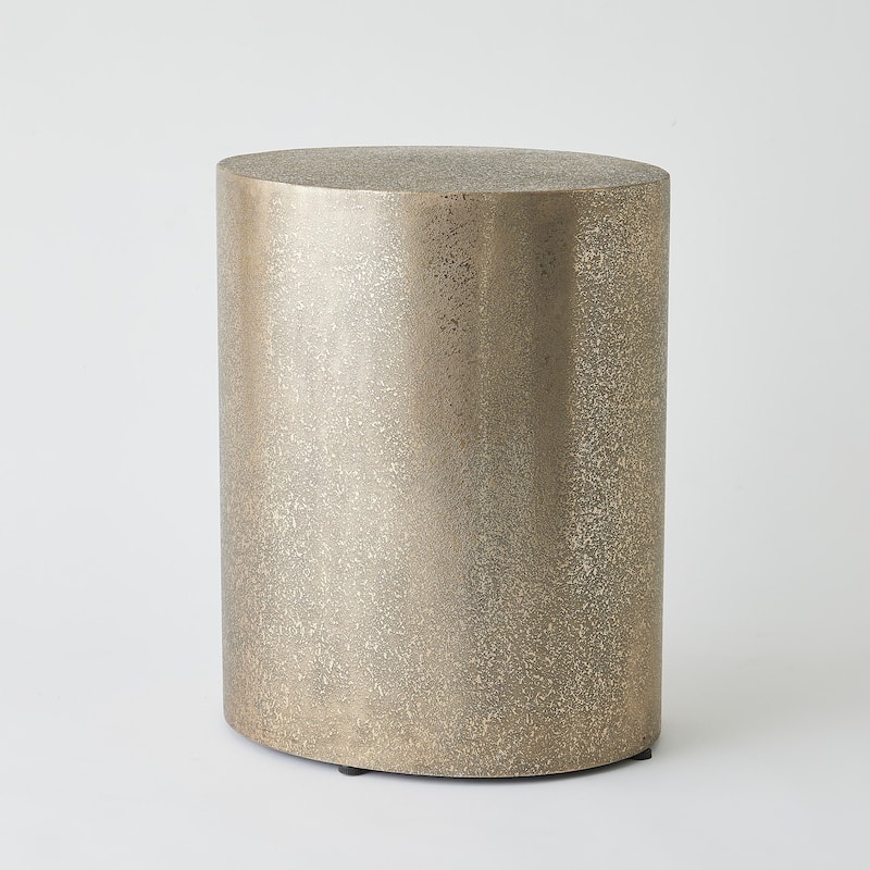 Yves Texture Drum Table - Brass - Large